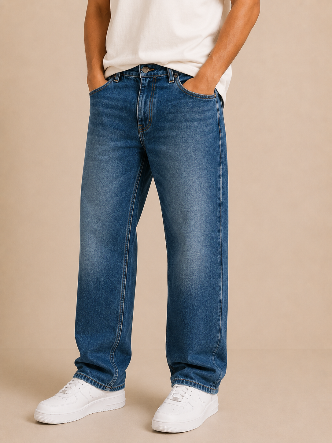 Ridge Mid-Indigo Relaxed Straight Jeans