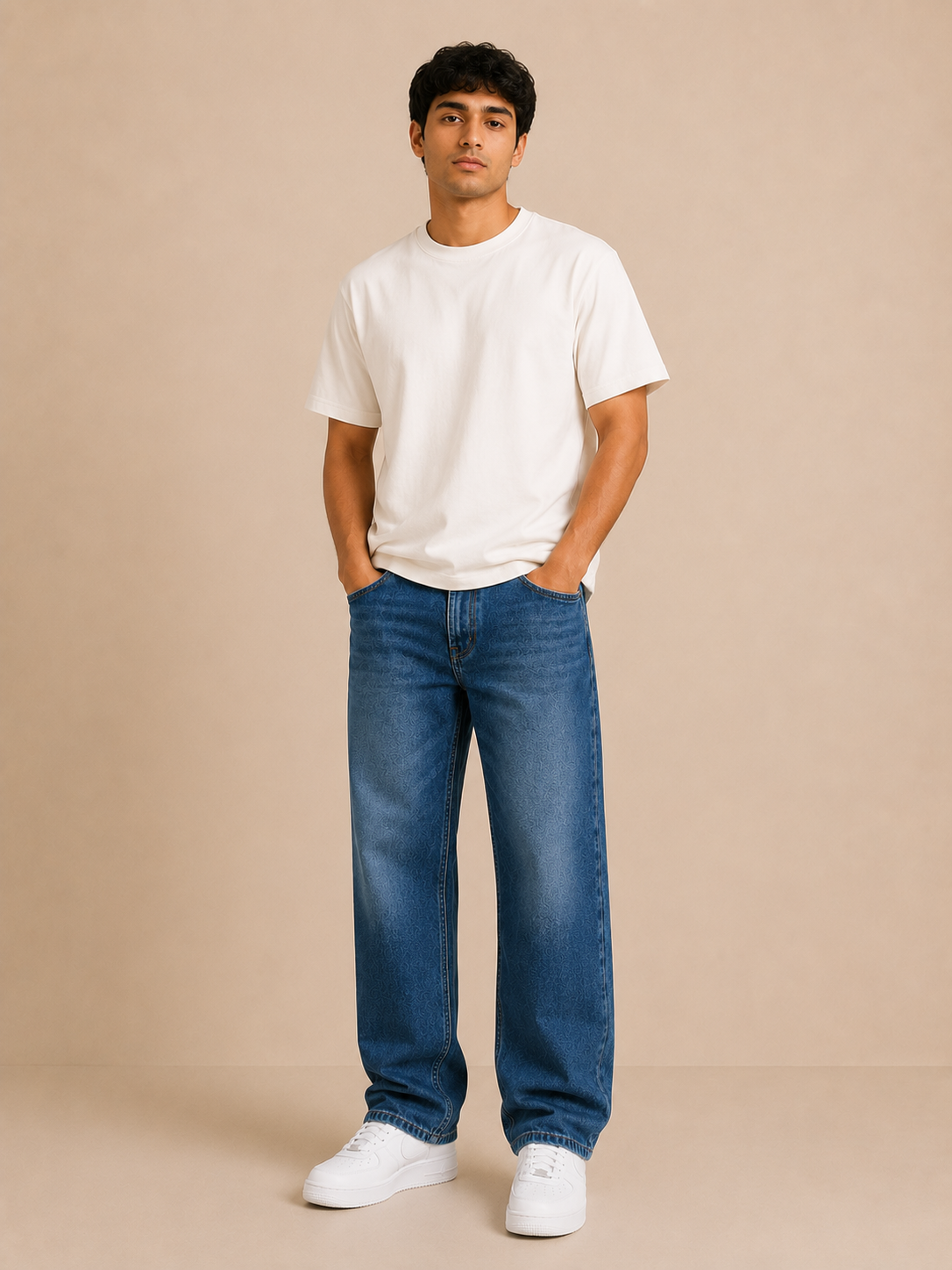 Ridge Mid-Indigo Relaxed Straight Jeans