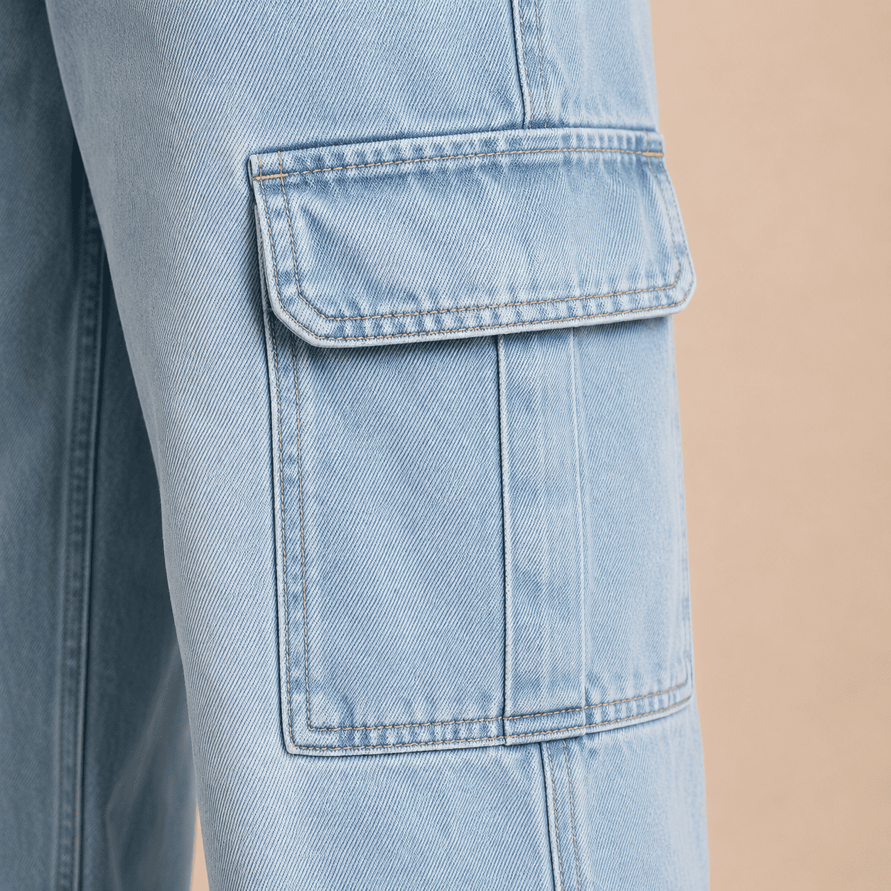 Skyline Light Blue Cargo Jeans