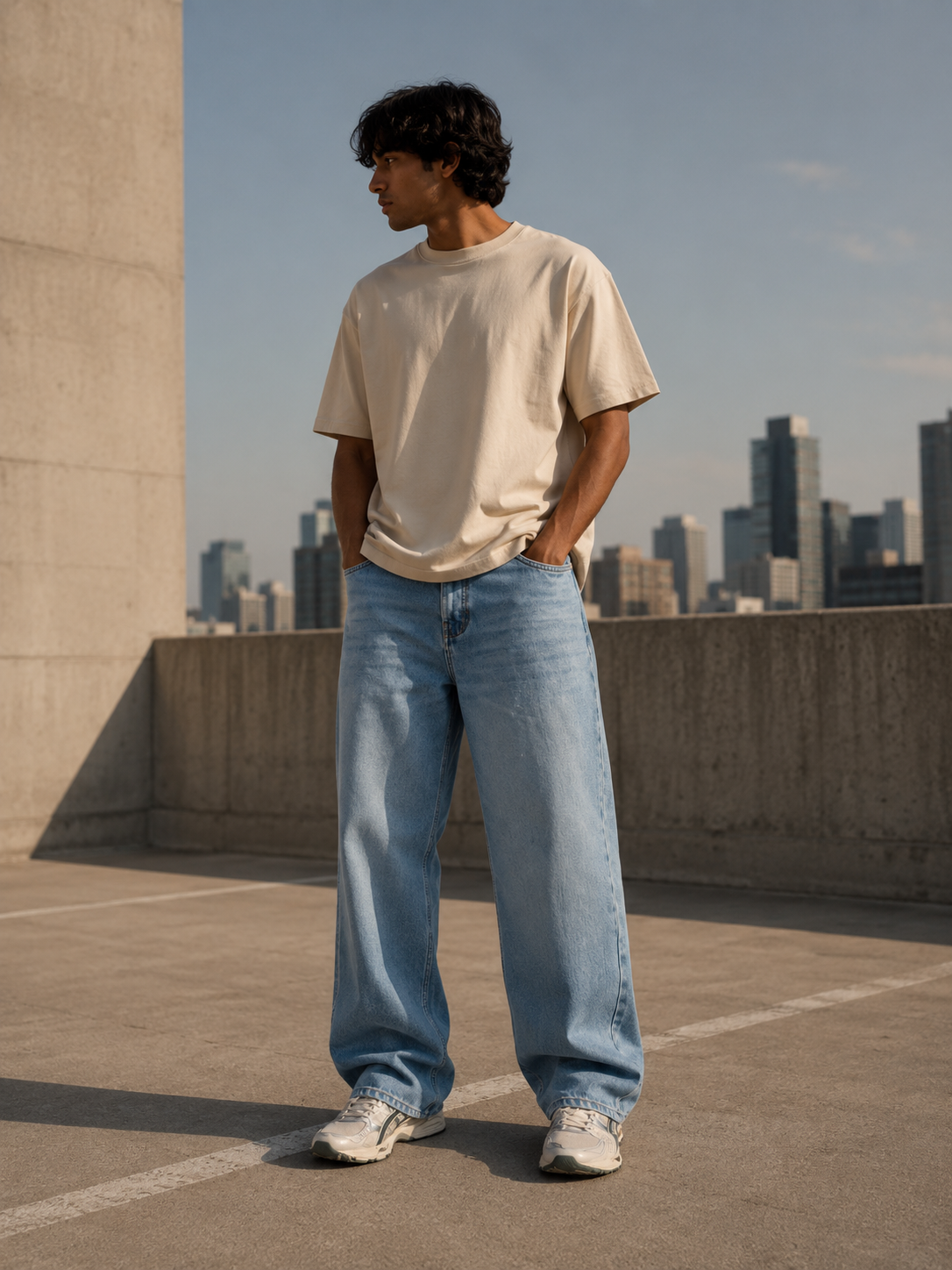 Dune Wash Vintage Blue Baggy Jeans