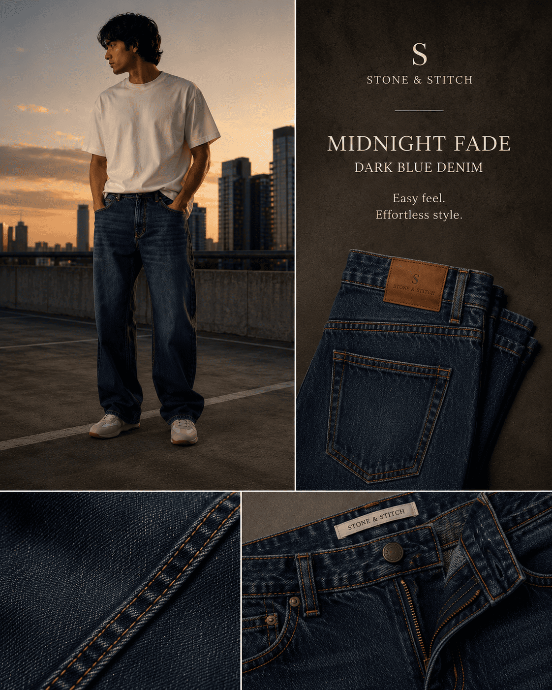 Midnight Fade Relaxed Fit Jeans