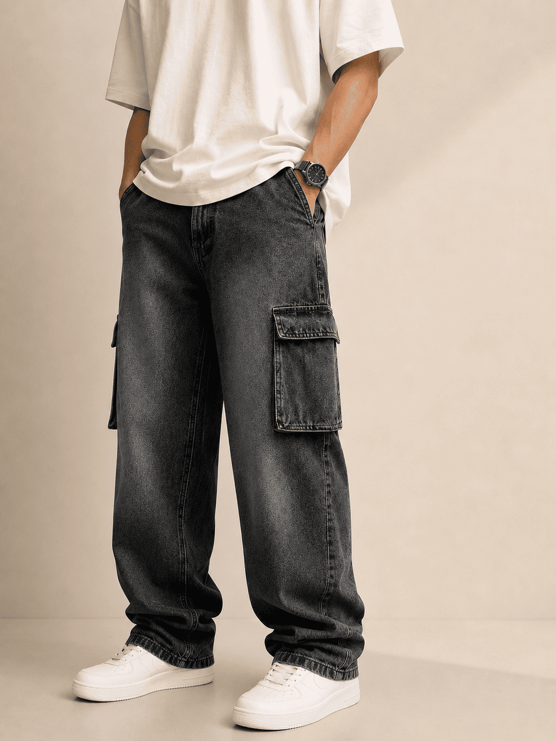 Ashen Grey Relaxed Fit Jeans