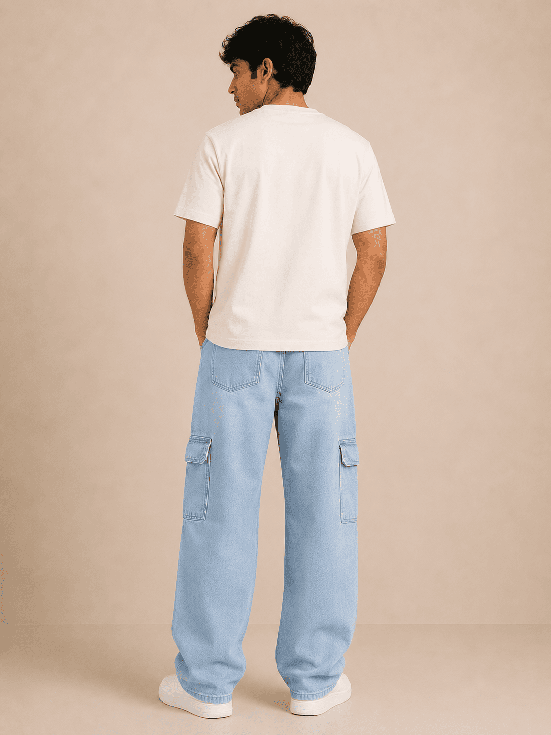 Skyline Light Blue Cargo Jeans