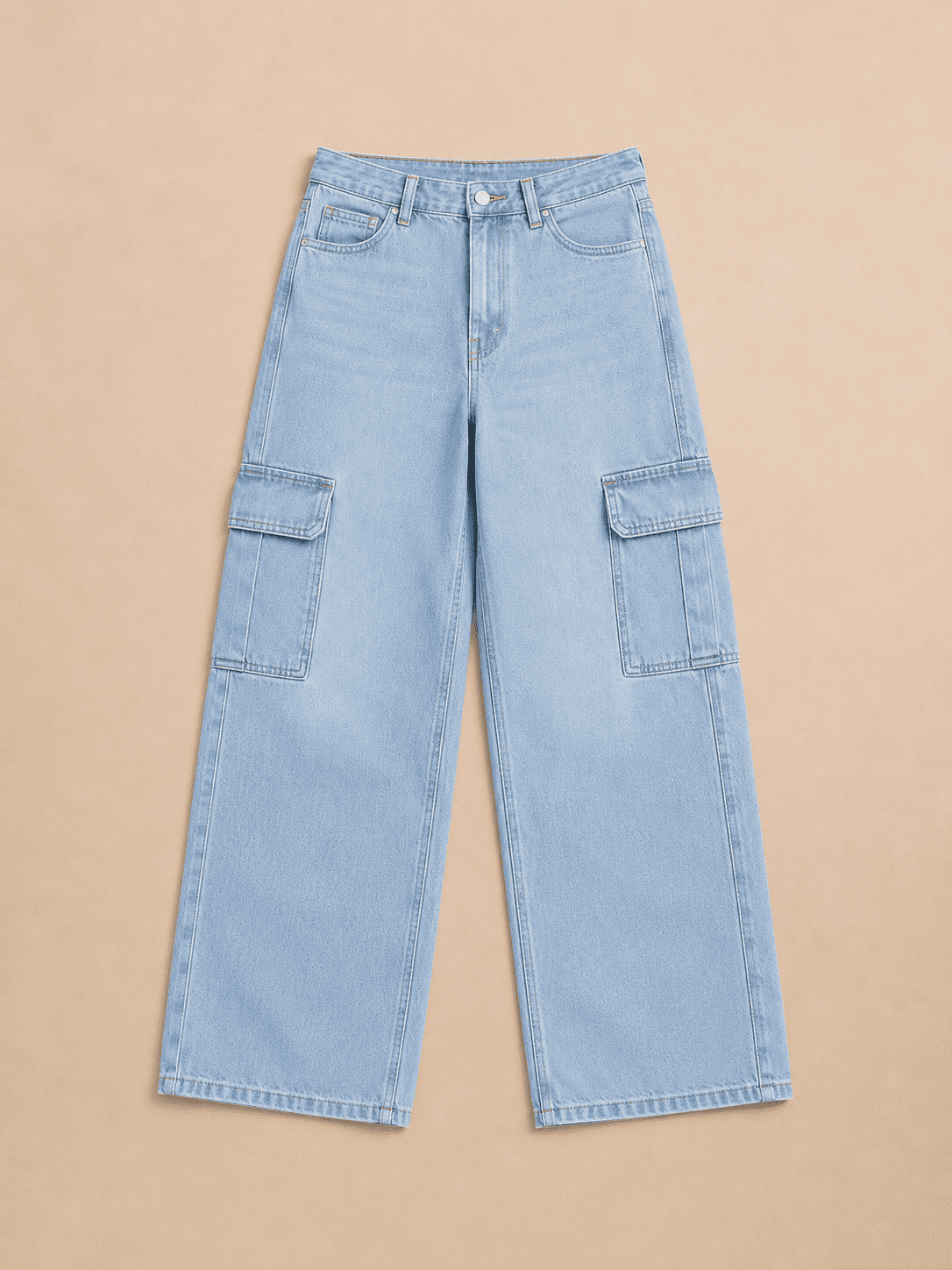Skyline Light Blue Cargo Jeans